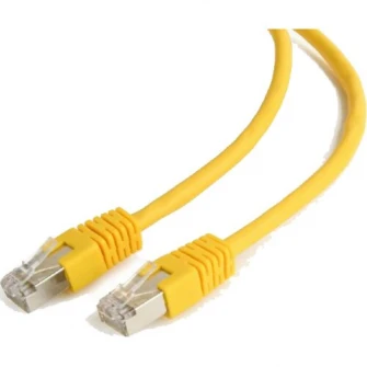 Cablu FTP GEMBIRD Cat6, cupru-aluminiu, 1 m, galben, AWG26, ecranat PP6-1M/Y