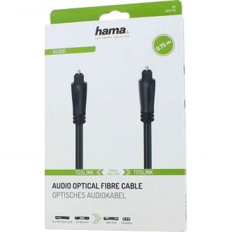 Cablu optic Hama 205133, Toslink, 0.75m