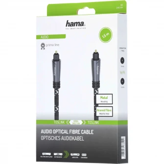 Cablu optic Hama 205139, Toslink, 1.5m