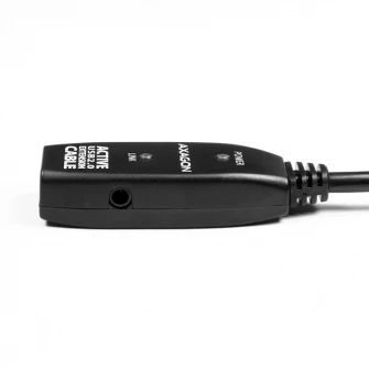 Cablu prelungitor USB 2.0 Axagon ADR-205, 5 metri, 3.5 mm jack pentru alimentare, Negru