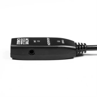 Cablu prelungitor USB 2.0 Axagon ADR-210, 10 metri, 3.5 mm jack pentru alimentare, Negru