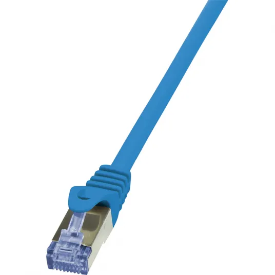Кабель S/FTP LOGILINK Cat6a, LSZH, медный, 10 м, синий, AWG26, двойное экранирование CQ3096S