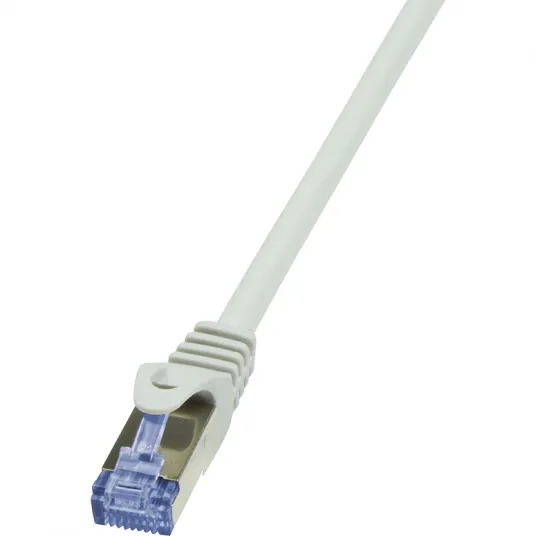 Кабель S/FTP LOGILINK Cat6a, LSZH, медный, 2 м, серый, AWG26, двойное экранирование CQ3052S