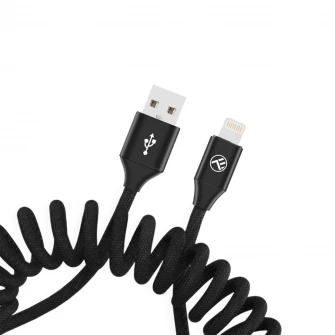 Cablu Tellur incarcare-sincronizare, USB to Lightning, 3A, 1.8m, Negru