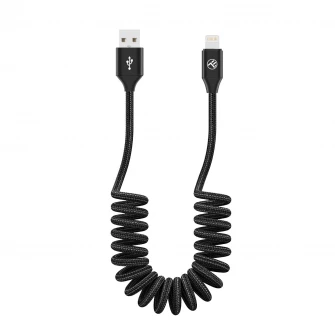 Cablu Tellur incarcare-sincronizare, USB to Lightning, 3A, 1.8m, Negru