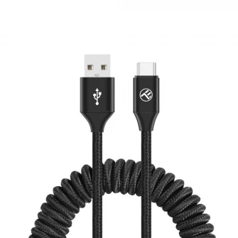 Cablu Tellur incarcare-sincronizare, USB to Type-C, 3A, 1.8m, Negru