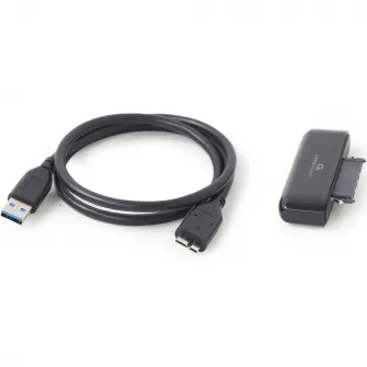 Cablu USB Gembird adaptor, USB 3.0 (T) la S-ATA (T), 30cm, Negru, AUS3-02