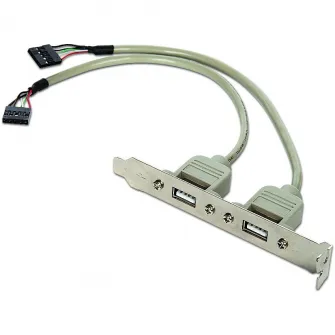 Cablu USB Gembird splitter, USB 2.0 (T) la 2 x USB 2.0 (M), 25cm, CCUSBRECEPTACLE