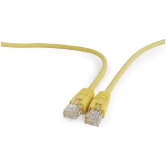 Cablu UTP GEMBIRD Cat5e, cupru-aluminiu, 1 m, galben, AWG26, PP12-1M/Y