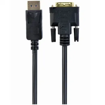 Cablu video Gembird adaptor DisplayPort (T) la DVI-D DL (T), 3m, rezolutie maxima Full HD la 60Hz, Negru, CC-DPM-DVIM-3M