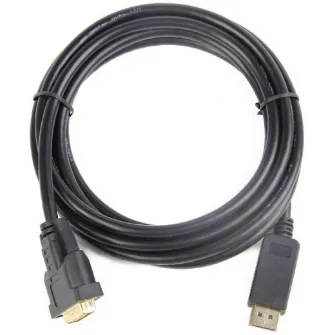 Cablu video Gembird adaptor DisplayPort (T) la DVI-D DL (T), 3m, rezolutie maxima Full HD la 60Hz, Negru, CC-DPM-DVIM-3M