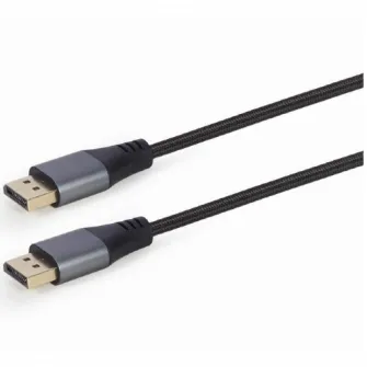 Cablu video Gembird DisplayPort (T) la DisplayPort (T), 1.8m, premium, conectori aurii, rezoluție maximă 8K la 60Hz, negru, CC-DP8K-6