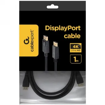 Cablu video Gembird DisplayPort (T) la DisplayPort (T), 1m, rezolutie maxima 4K la 60 Hz, Negru, CC-DP-1M