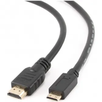 Cablu video Gembird HDMI (T) la Mini-HDMI (Type C)(T), 3m, conectori auriti, rezolutie maxima 4K DCI la 60 Hz, Negru, CC-HDMI4C-10