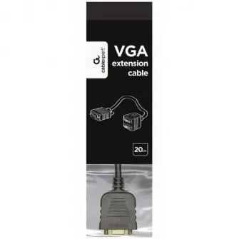 Cablu video Gembird Splitter VGA (T) la 2 x VGA (M), 20cm, negru, CC-VGAX2-20CM