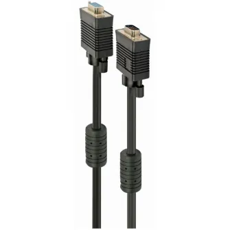 Cablu video Gembird VGA (T) la VGA (M), 1.8m, premium, dublu ecranat, negru, CC-PPVGAX-6B