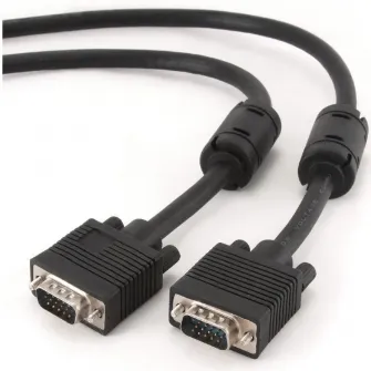 Cablu video Gembird, VGA (T) la VGA (T), 3m, premium, dublu ecranat, Negru, CC-PPVGA-10-B