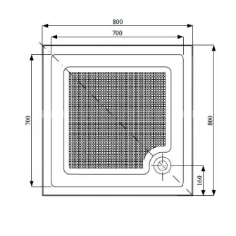 Cadita de dus patrata Belform Cubo, 80x80 cm, Acril + ABS