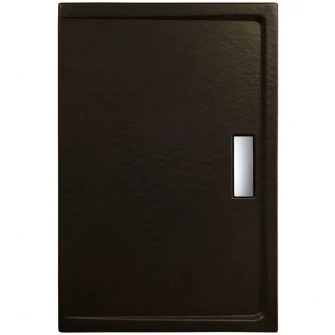 Cadita dus dreptunghiulara slim Belform Celesta, 120x80 cm, Negru