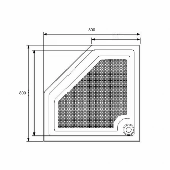 Cadita dus pentagonala autoportanta Belform Cubo, 80x80 cm