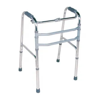 Cadru de mers cu 2 bare frontale, pliabil, ajustabil pe inaltime, cu functie de pasitor, din aluminiu, CMZ-915L
