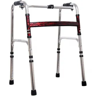 Cadru de mers dublu pliabil, glamour, ajustabil pe inaltime, cu functie de pasitor, din aluminiu, CMZ-8206L