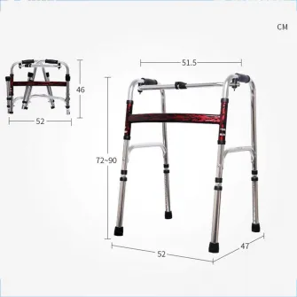 Cadru de mers dublu pliabil, glamour, ajustabil pe inaltime, cu functie de pasitor, din aluminiu, CMZ-8206L