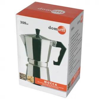Cafetiera aluminiu 6 portii, Domotti Mocca, 300 ml