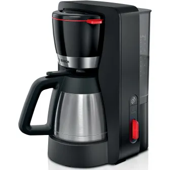 Cafetiera Bosch My Moment TKA6M273, 1.1 l, cana termos cu pereti dubli, sistem antipicurare, oprire automata, rezervor de apa detasabil, cu sistem de mentinere la cald,Negru