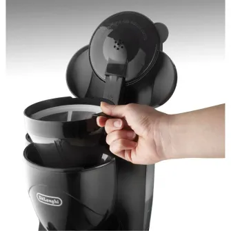 Cafetiera De'Longhi ICM2.1B, 1000W, 1.5L, 10 cesti, Oprire automata, Negru