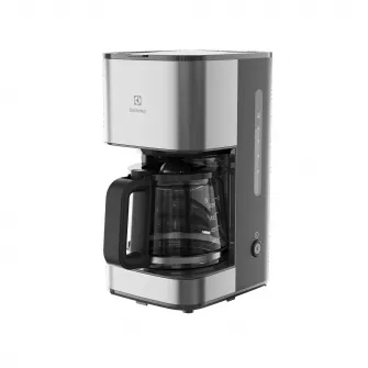 Cafetiera Electrolux Create 3 E3CM1-3ST, 1080 W, 1,25l, cana din sticla borosilicata, filtru marimea 4, inox / plastic negru