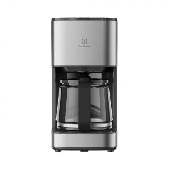 Cafetiera Electrolux Create 3 E3CM1-3ST, 1080 W, 1,25l, cana din sticla borosilicata, filtru marimea 4, inox / plastic negru