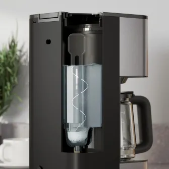 Cafetiera Electrolux Create 3 E3CM1-3ST, 1080 W, 1,25l, cana din sticla borosilicata, filtru marimea 4, inox / plastic negru