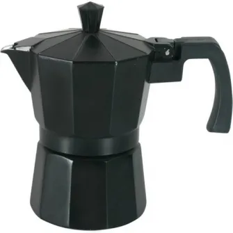 Cafetiera filtru Domotti, 6 persoane, aluminiu, 300 ml, neagra