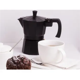 Cafetiera filtru Domotti, 9 persoane, aluminiu, 450 ml, neagra