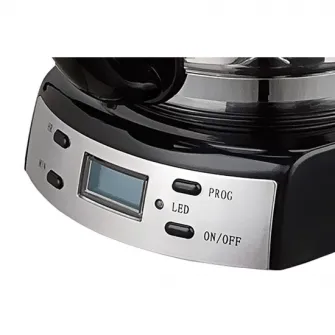 Cafetiera Heinner HCM-D918X, Inox, Display LCD, 1.8L, Argintiu