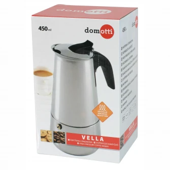 Cafetiera inox, Domotti Vella, 9 portii