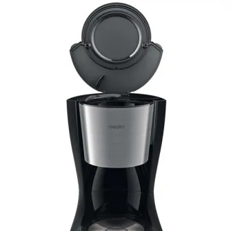 Cafetiera Philips Daily Collection HD7459/20, 1000 W, cana din sticla, afisaj LCD, aroma twister, cronometru, Negru