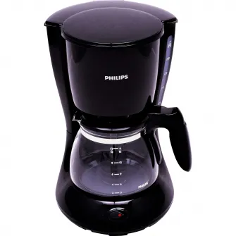 Cafetiera Philips Daily Collection HD7461/20, 1000 W, cana din sticla, 1,2 l, aroma twister, cronometru, negru