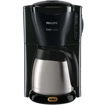 Cafetiera Philips Gaia HD7544/20, 1000 W, vas termorezistent din otel inoxidabil, 1,2 l, sistem anti-picurare, negru