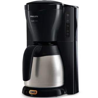 Cafetiera Philips Gaia HD7544/20, 1000 W, vas termorezistent din otel inoxidabil, 1,2 l, sistem anti-picurare, negru