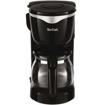 Cafetiera Tefal Perfectta CM3408, 600W, 0.6 L, vas sticla, sistem antipicurare, functie de mentinere la cald, Negru