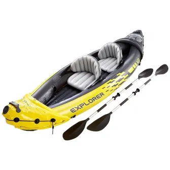 Caiac gonflabil Intex Explorer K2, vasle Al incluse, 3.12m x 91cm