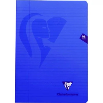 Caiet capsat A4, 48 file, Clairefontaine Mymesys, dictando, albastru