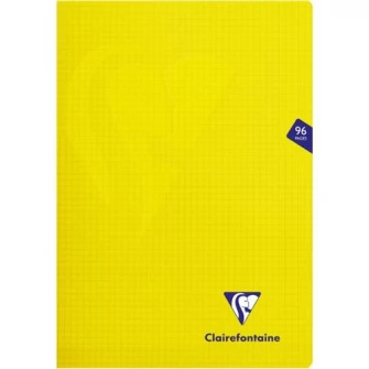 Caiet capsat A4, 48 file, Clairefontaine Mymesys, matematica, galben