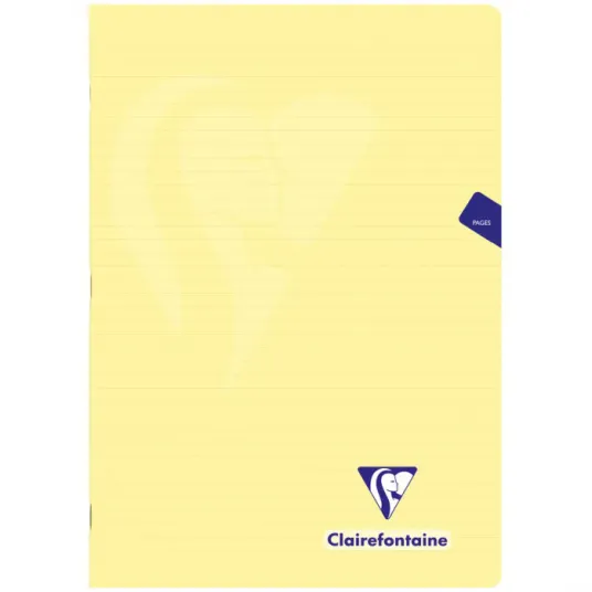 Caiet capsat A4, Clairefontaine Mymesys, 48 file, Galben, Dictando, A5