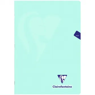 Caiet capsat A4, Clairefontaine Mymesys, 48 file, Menta, Matematica, A4