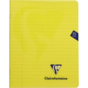Caiet capsat A5+(16,5x21cm), 36 file, Clairefontaine Mymesys, Dictando, Galben