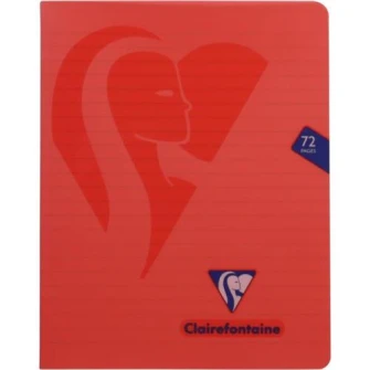 Caiet capsat A5+(16,5x21cm), 36 file, Clairefontaine Mymesys, Dictando, Rosu