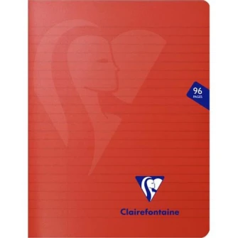Caiet capsat A5+(17x22 cm), 48 file, Clairefontaine Mymesys, Dictando, Rosu